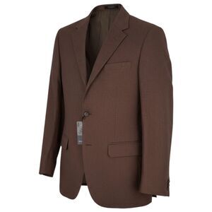 NEW Studiosuits Men's Italian Prato Brown Dobby Linen Jacket Blazer Size 42